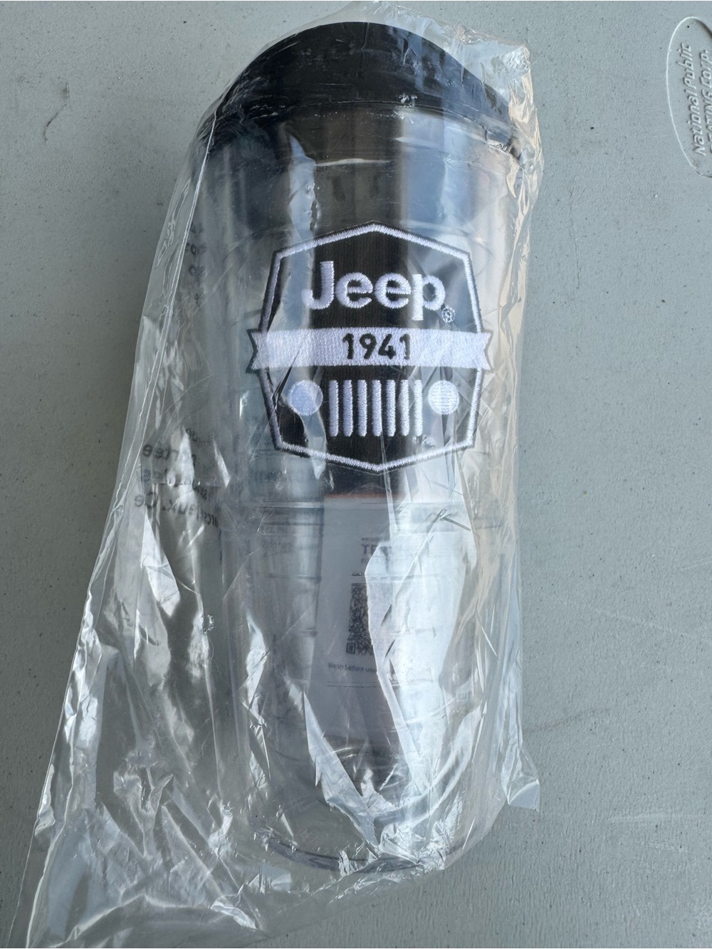 Jeep Black & Clear 1941 Logo Travel Tervis Tumbler